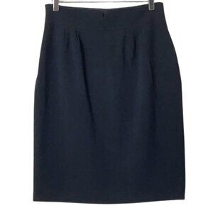 T Tahari Black Pencil Skirt w/ Thread Detail Along Waist Band Sz. 12